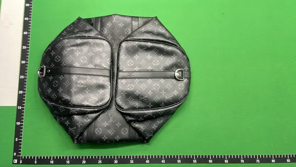 Brown Monogram Travel Duffle Bag — warehouse QC photo 2
