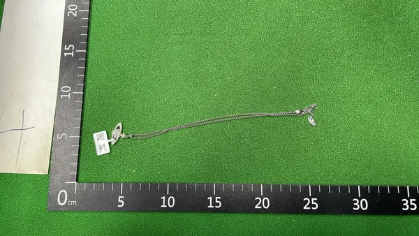 Silver Orb Pendant Necklace With Pave Crystals — warehouse QC photo 3
