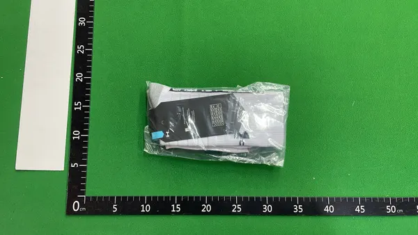 White Cushioned Crew Socks With Grey Heel — warehouse QC photo 1
