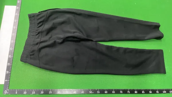 Grey Marl Fleece Sweatpants With Open Hem — warehouse QC photo 3