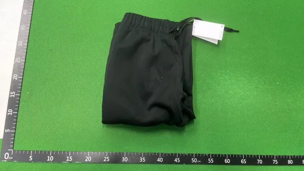 Grey Marl Fleece Sweatpants With Open Hem — warehouse QC photo 4