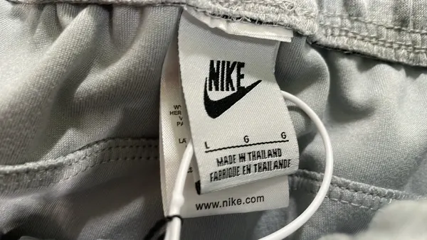 Grey Marl Fleece Sweatpants With Open Hem — warehouse QC photo 5