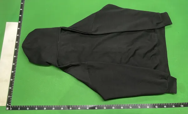 Black Full-Zip Hoodie With Chest Logo — warehouse QC photo 3
