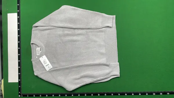 Black Crewneck Sweatshirt With Stitch Detail — warehouse QC photo 2