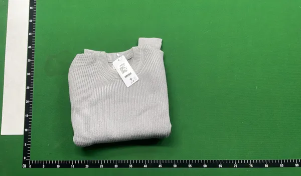 Black Crewneck Sweatshirt With Stitch Detail — warehouse QC photo 4