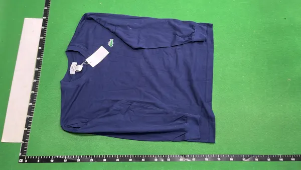 Cream Ribbed Knit Long-Sleeve Crewneck Top — warehouse QC photo 6