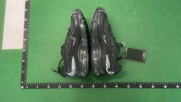 Black Layered Panel Chunky Running Sneakers — warehouse QC photo 4