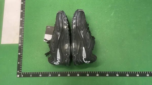 Black Layered Panel Chunky Running Sneakers — warehouse QC photo 5