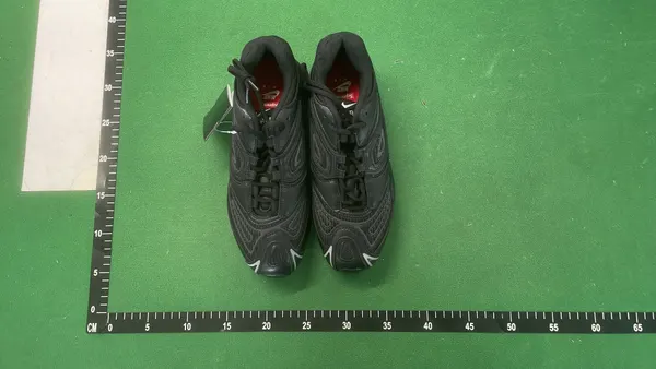 Black Layered Panel Chunky Running Sneakers — warehouse QC photo 6