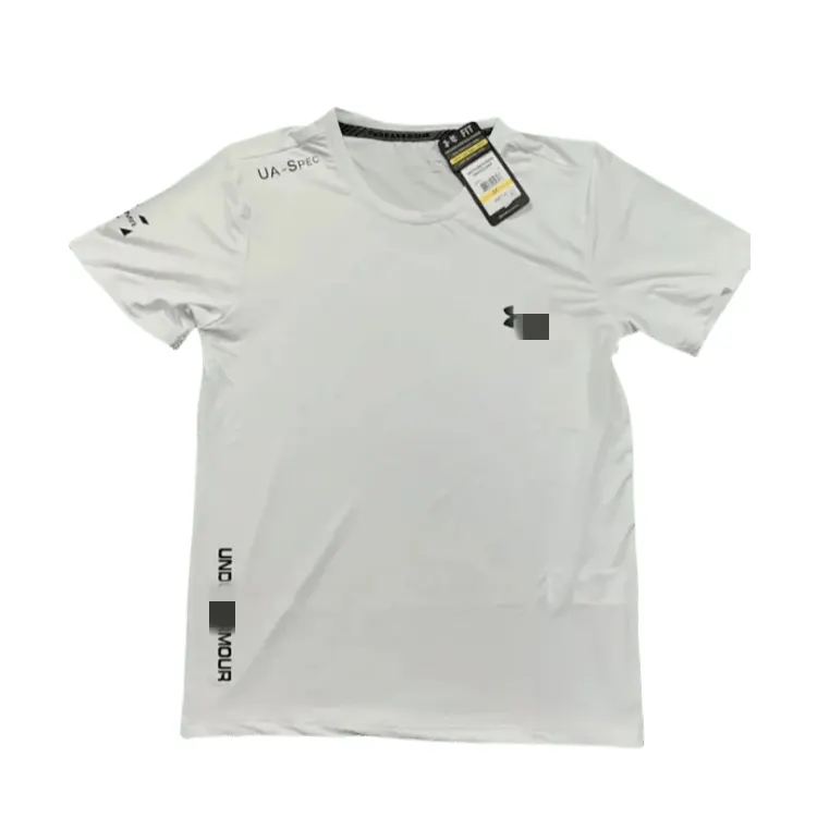 White Short-Sleeve Athletic Training T-Shirt — merchant catalogue photo