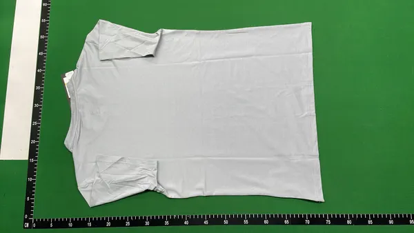 White Short-Sleeve Athletic Training T-Shirt — warehouse QC photo 3