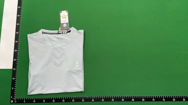 White Short-Sleeve Athletic Training T-Shirt — warehouse QC photo 4