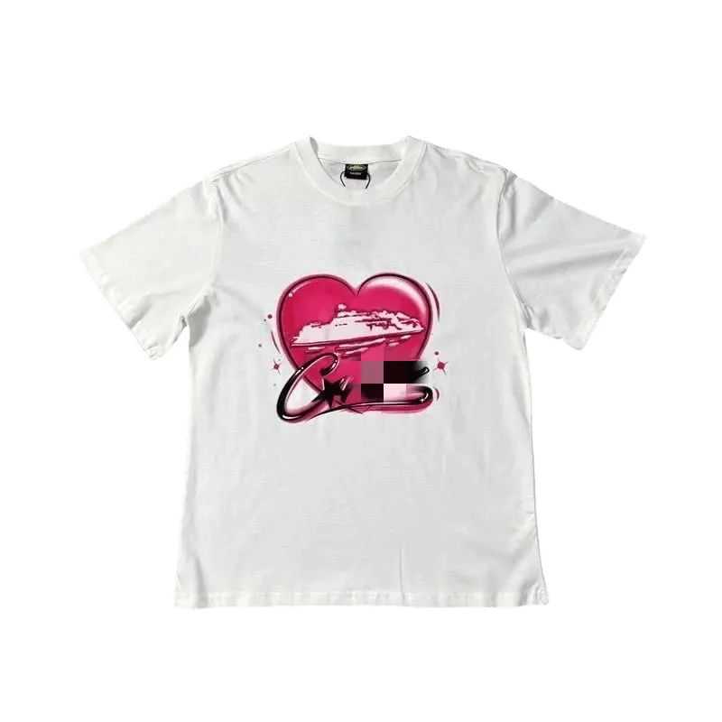 White T-Shirt With Pink Script Graphic Print — merchant catalogue photo