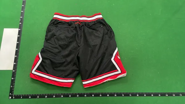 Navy Mesh Basketball Shorts With Front Lettering (#3) — warehouse QC photo 3