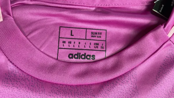 Pink Marbled Print Short-Sleeve Football Jersey (#5) — warehouse QC photo 5