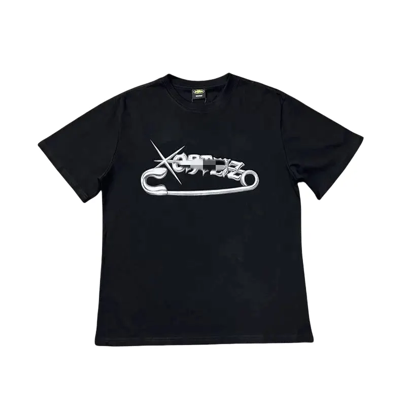 White T-Shirt With Pink Script Graphic Print (Blue) — merchant catalogue photo