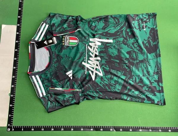 Pink Marble Print Short Sleeve Football Jersey — warehouse QC photo 6