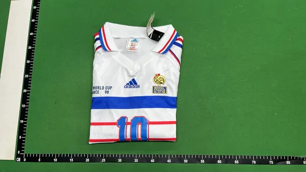 White Short-Sleeve Football Jersey With Number Print (#4) — warehouse QC photo 4
