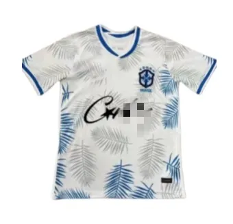 Black Floral Jacquard Soccer Jersey With Pink Trim (White) — merchant catalogue photo