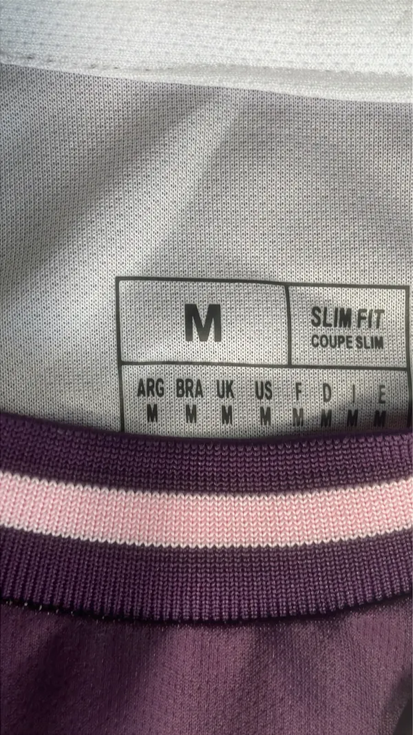Black Floral Jacquard Soccer Jersey With Pink Trim (White) — warehouse QC photo 5