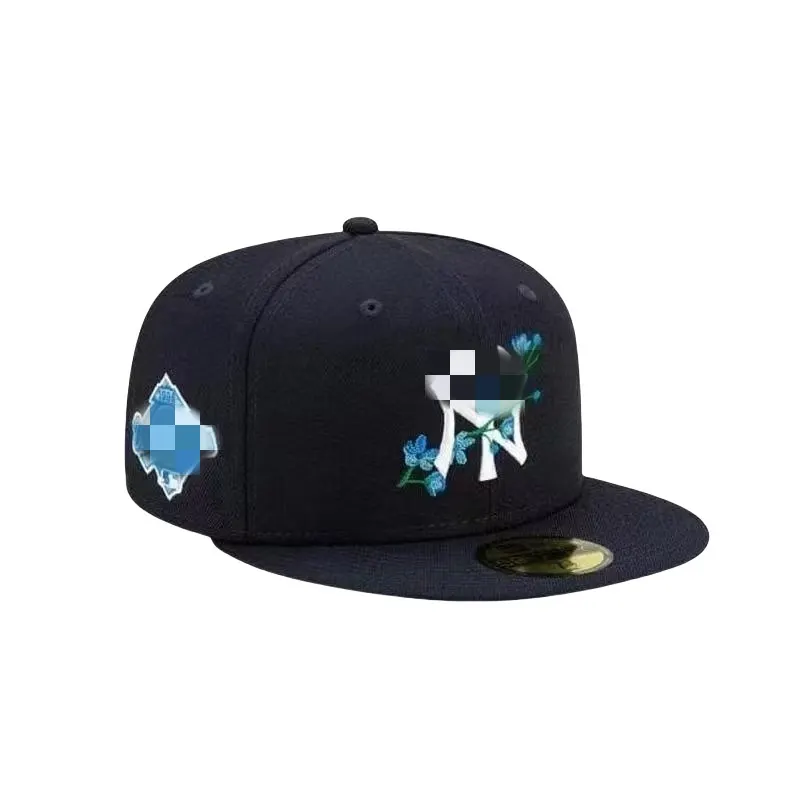 Black Flat Brim Fitted Baseball Cap (Black) — merchant catalogue photo