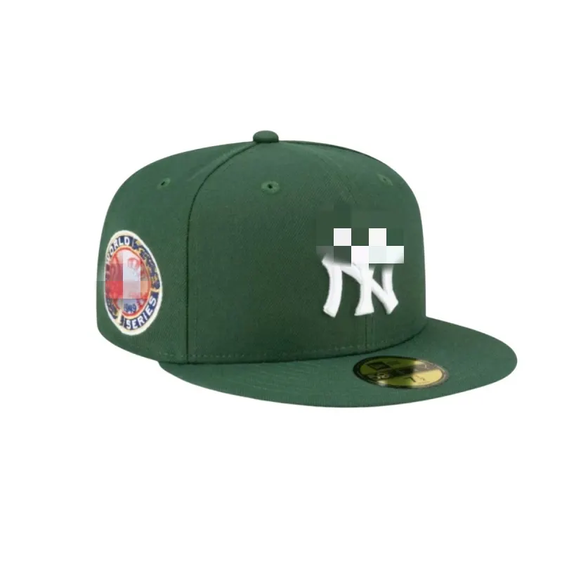 Black Flat Brim Fitted Baseball Cap (Navy) — merchant catalogue photo