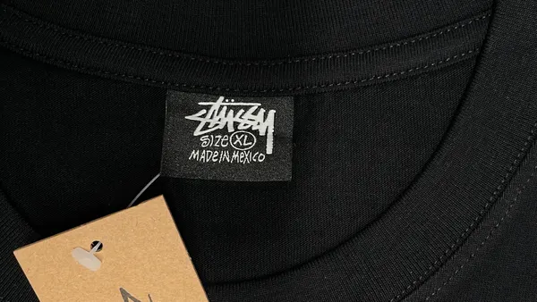 Black Tee With Fuzzy Dice Back Print (White) — warehouse QC photo 1