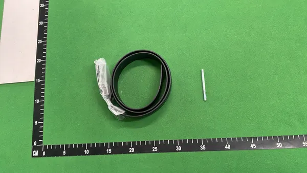 Black Belt With Oversized Metal Hook Buckle — warehouse QC photo 6