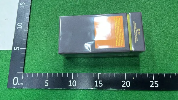 Black Rectangular Perfume Bottle With Oversized Cap (#2) — warehouse QC photo 2
