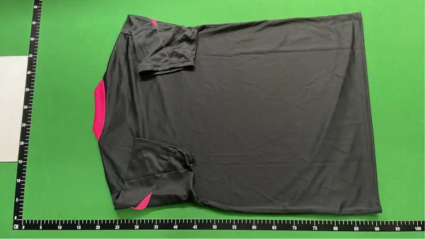 Pink Football Jersey And Black Shorts Set — warehouse QC photo 3