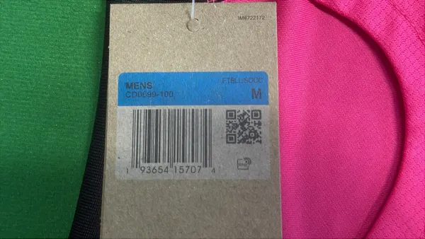 Pink Football Jersey And Black Shorts Set — warehouse QC photo 6