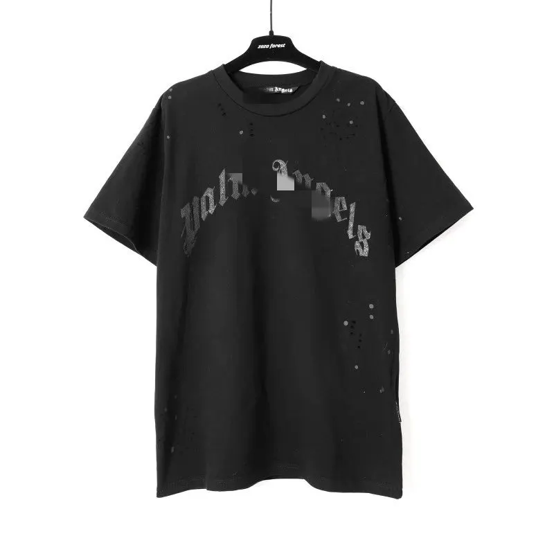 Oversized Gothic Script Print Cotton T-Shirt — merchant catalogue photo