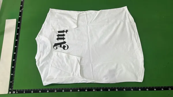 Oversized Gothic Lettering Print T-Shirt — warehouse QC photo 3