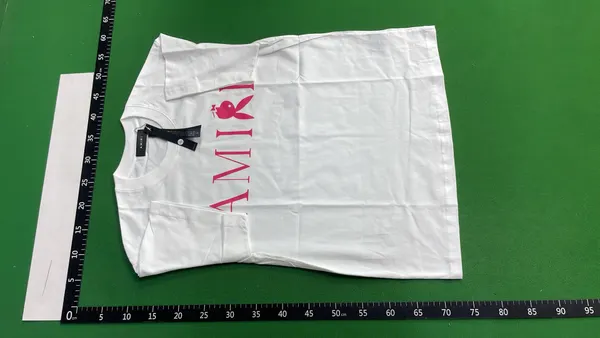Washed Black Distressed Tee With Monogram Print — warehouse QC photo 2