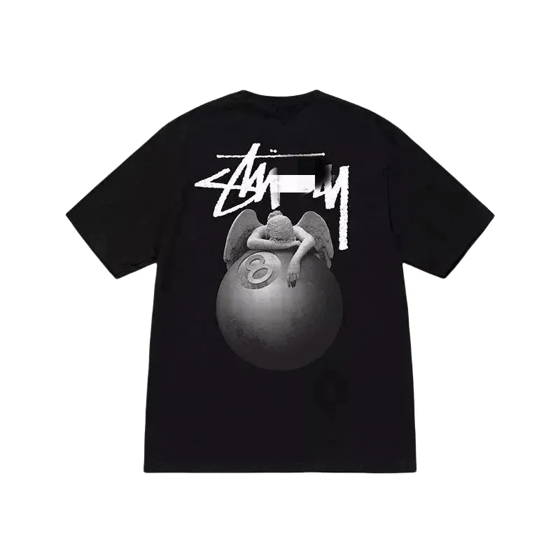 Black Tee With Fuzzy Dice Back Print (Purple) — merchant catalogue photo
