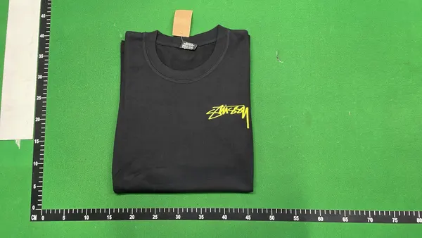 Black Tee With Fuzzy Dice Back Print (Purple) — warehouse QC photo 4