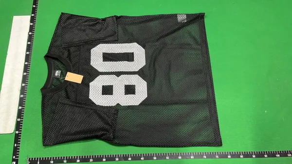 Mesh Shorts With Varsity Number Print — warehouse QC photo 2