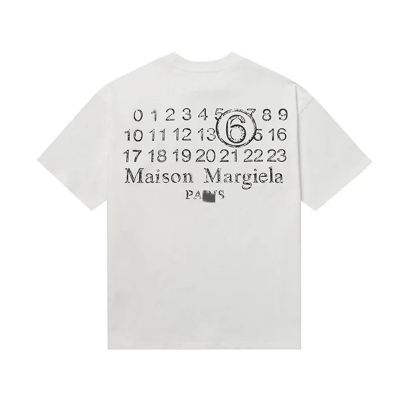 Black Cotton Tee With Number Sequence Print — merchant catalogue photo