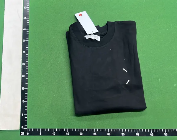 Black Cotton Tee With Number Sequence Print (White) — warehouse QC photo 4