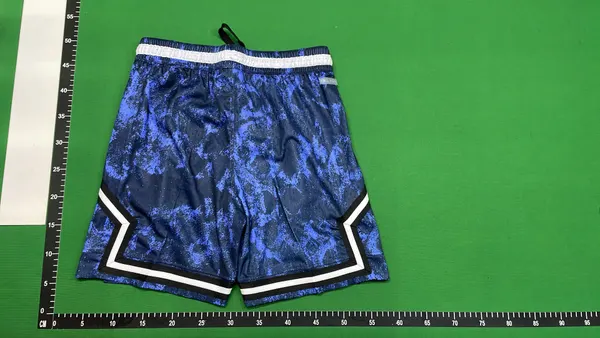 Red Basketball Shorts With Chevron Side Panels — warehouse QC photo 3