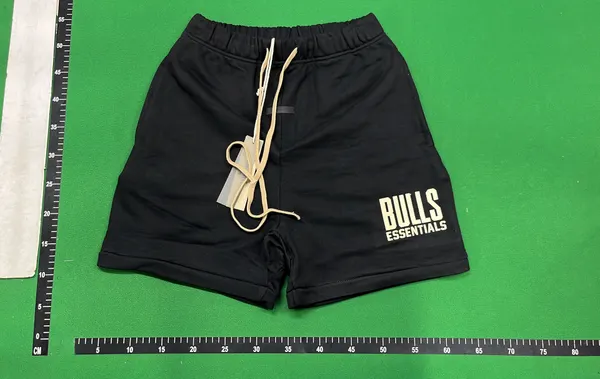 Gray Drawstring Sweat Shorts With Text Print (Grey) — warehouse QC photo 2