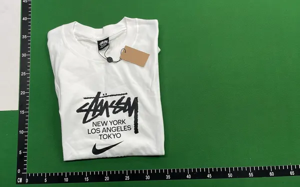 Black Tee With Strawberry Photo Back Print — warehouse QC photo 4