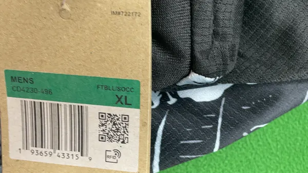 Black Graphic Print Football Jersey — warehouse QC photo 5