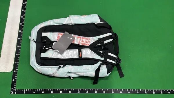Black Sport Backpack With Contrast Panels (White) — warehouse QC photo 5