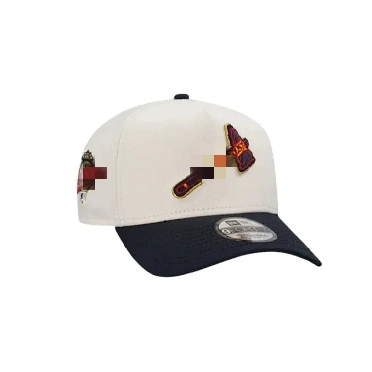 Cream Two Tone Cap With Embroidered Bird Graphic (#2) — merchant catalogue photo