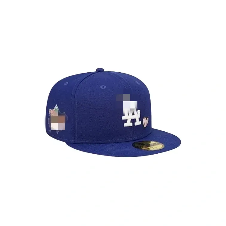 Royal Blue Fitted Cap With Flat Brim — merchant catalogue photo