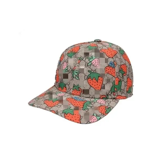 Printed Canvas Baseball Cap With Curved Brim — merchant catalogue photo