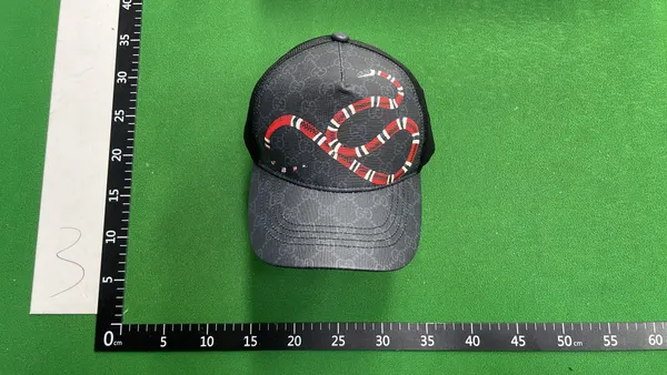 Printed Canvas Baseball Cap With Curved Brim — warehouse QC photo 1