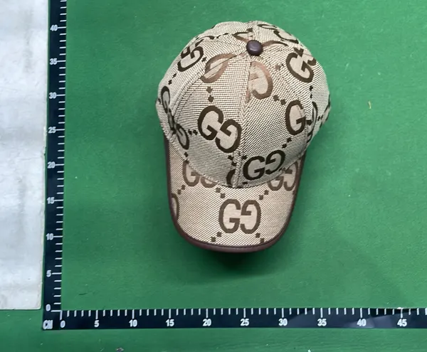 Printed Canvas Baseball Cap With Curved Brim — warehouse QC photo 4