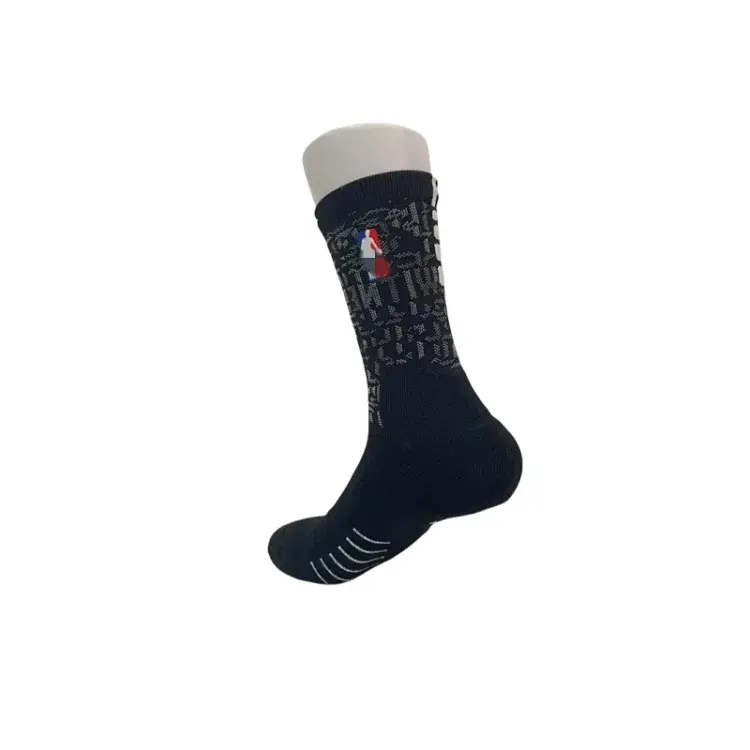 Black Cushioned Crew Sports Socks — merchant catalogue photo